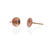 6mm Concave Round Studs in Hammered Rose Gold