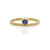 Ceylon Blue Brilliant Cut Sapphire Ring in Yellow Gold
