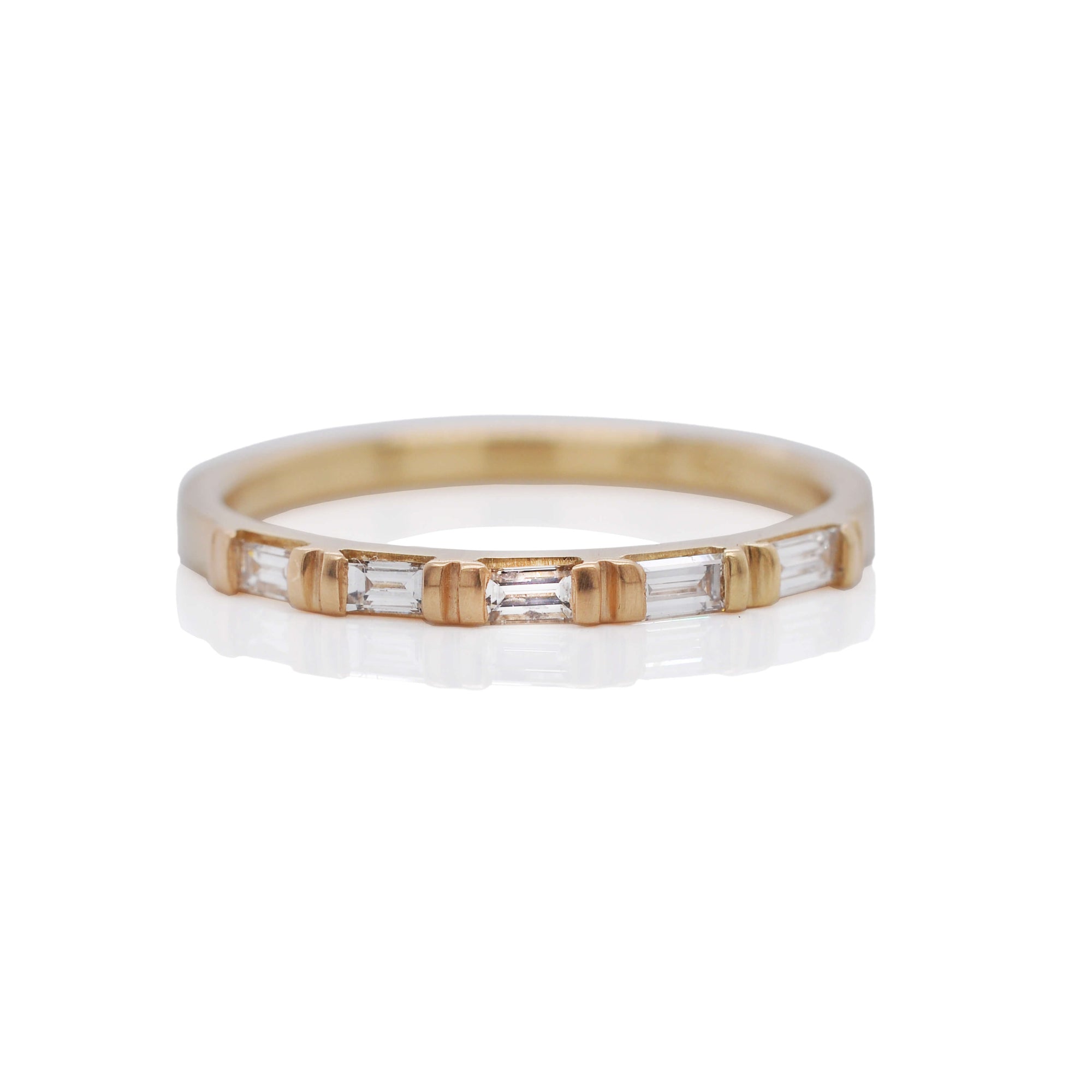 Baguette Diamond Ring in Yellow Gold