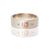 Sterling silver band with rose gold and diamond accents. Handmade by EC Design Jewelry in Minneapolis, MN.
