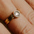 Handmade ice diamond ring in 18k yellow gold. Made by EC Design using recycled metal and conflict-free stone.