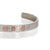 6mm Cell Cuff in Hammered Sterling Silver with White Diamond Accent