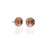 6mm Concave Round Studs in Hammered Rose Gold