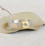 Raised 18ky Gold Square Cell on Wide Hammered Sterling Silver Band