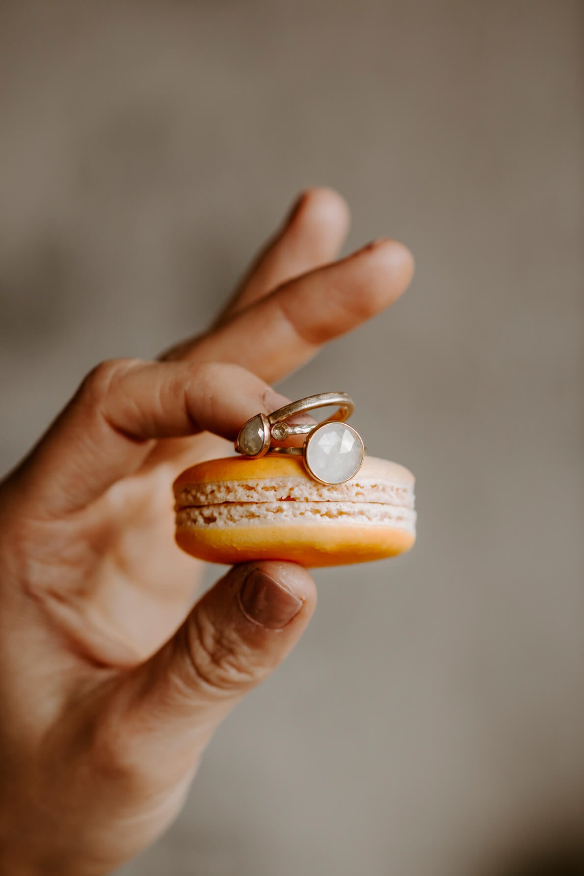 Handmade sapphire rings in recycled gold. Handcrafted by EC Design in Minneapolis, MN.