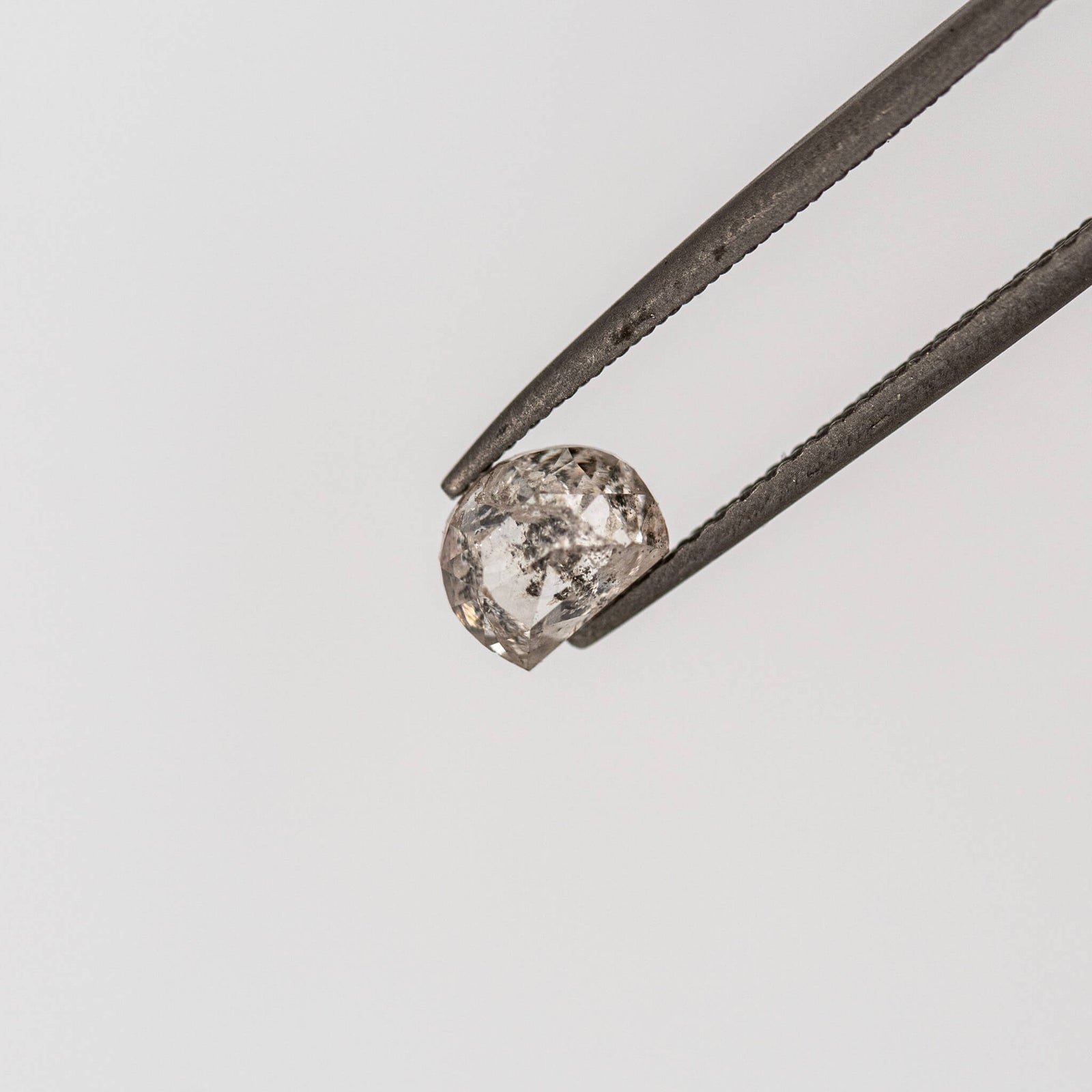 Ld016 Half Moon Salt and Pepper Rosecut Diamond