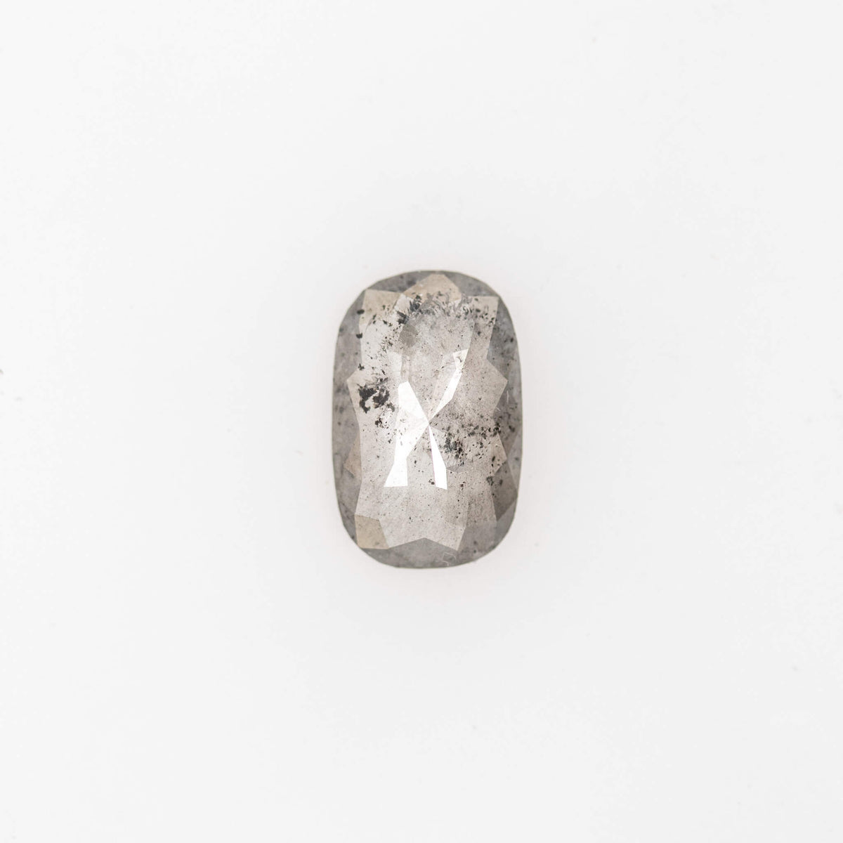 Ld017 Elongated Cushion Salt and Pepper Diamond