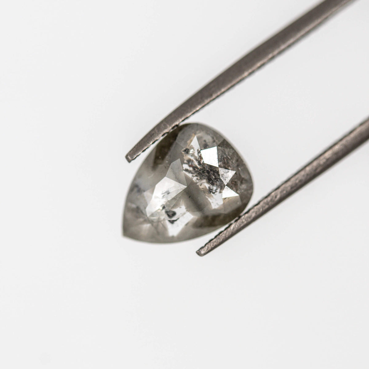 Ld023 Teardrop Rosecut Salt and Pepper Diamond