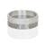 8mm Wide Band in Hammered Palladium and Hammered Sterling Silver