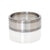 8mm Band in Satin Sterling Silver with 500 Palladium Edges