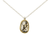 Black Tourmalated Quartz and Yellow Gold Pendant Necklace