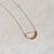 Linear Hammered Rose Gold Half Moon Necklace