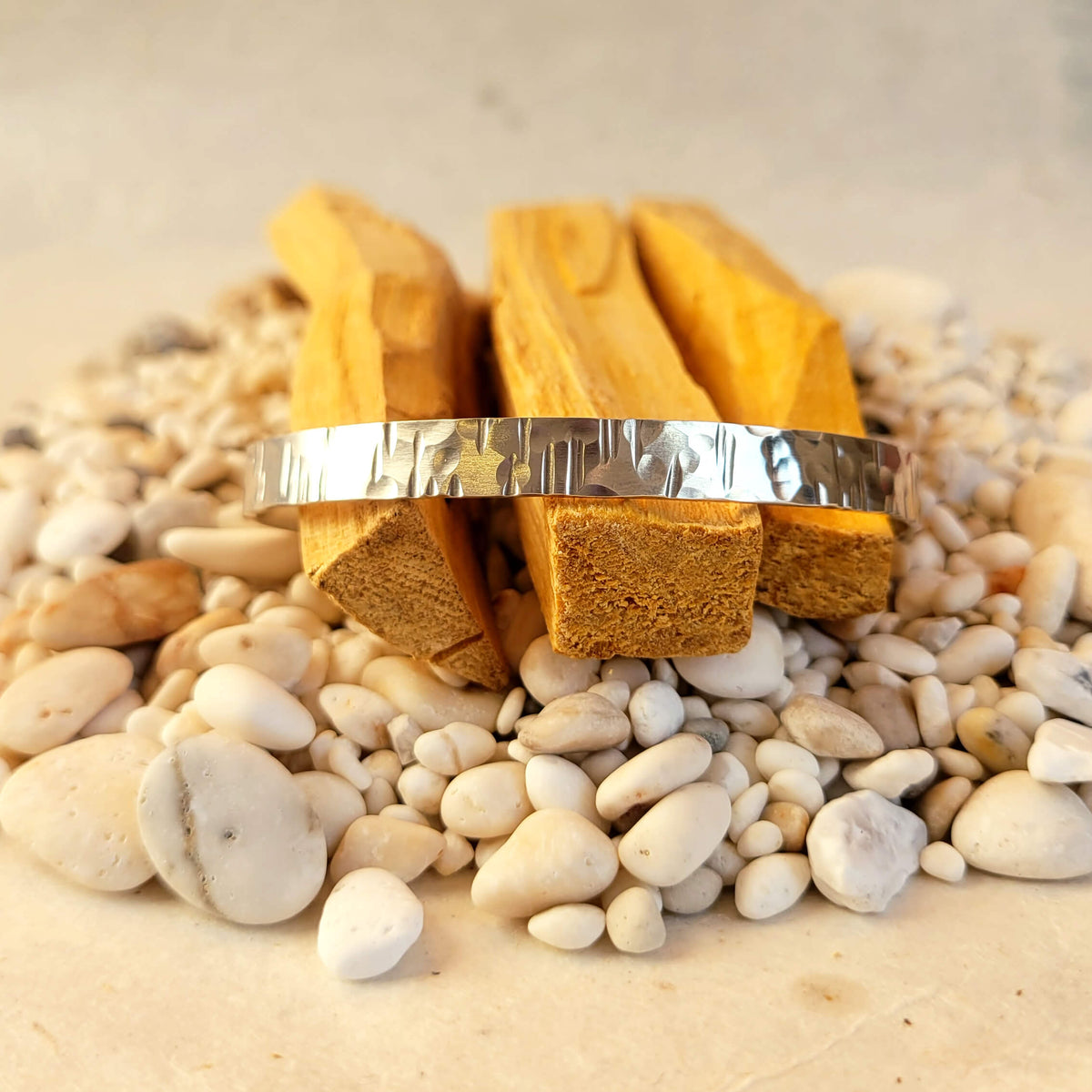 Cuff in Random Hammered Sterling Silver - Various Sizes