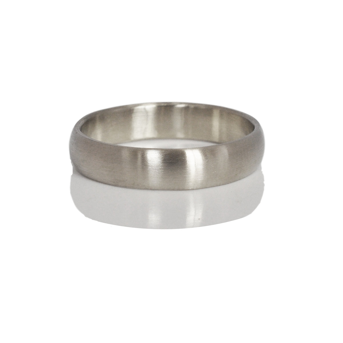 5mm Low Dome Satin Band in Palladium