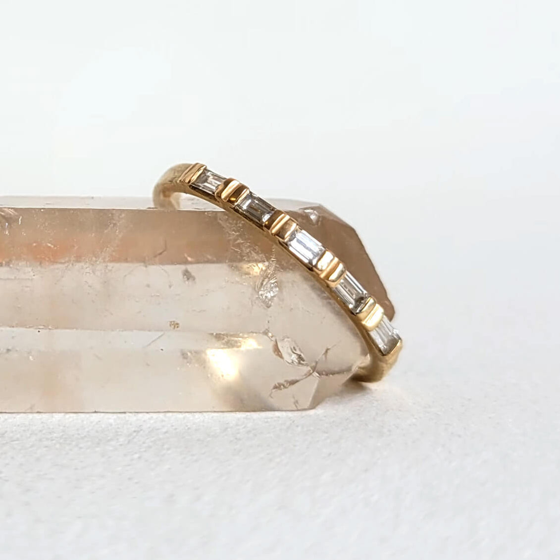 Baguette Diamond Ring in Yellow Gold