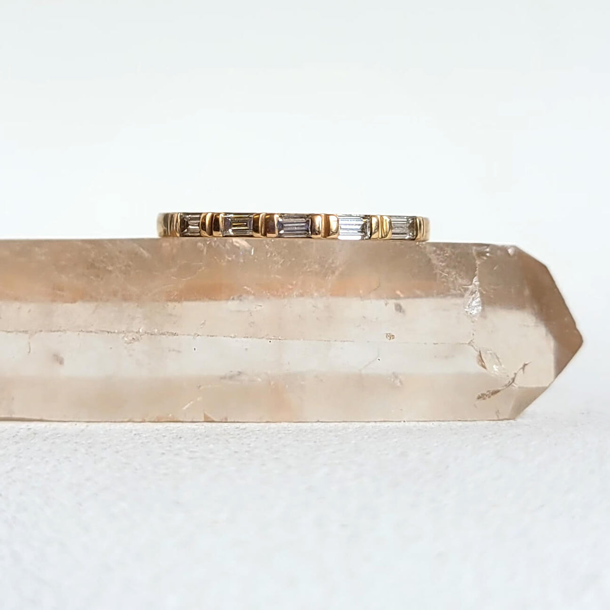 Baguette Diamond Ring in Yellow Gold