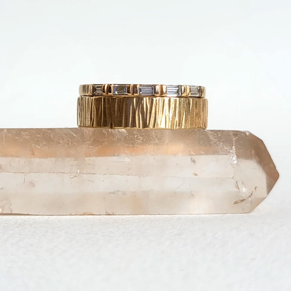 Baguette Diamond Ring in Yellow Gold