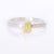 Rectangle Cell Ring in Sterling Silver and Hammered Yellow Gold with Diamond Accent