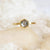 Hexagon Rose Cut Diamond Ring in Yellow Gold