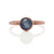 Blue Rose Cut Sapphire Ring in Rose Gold