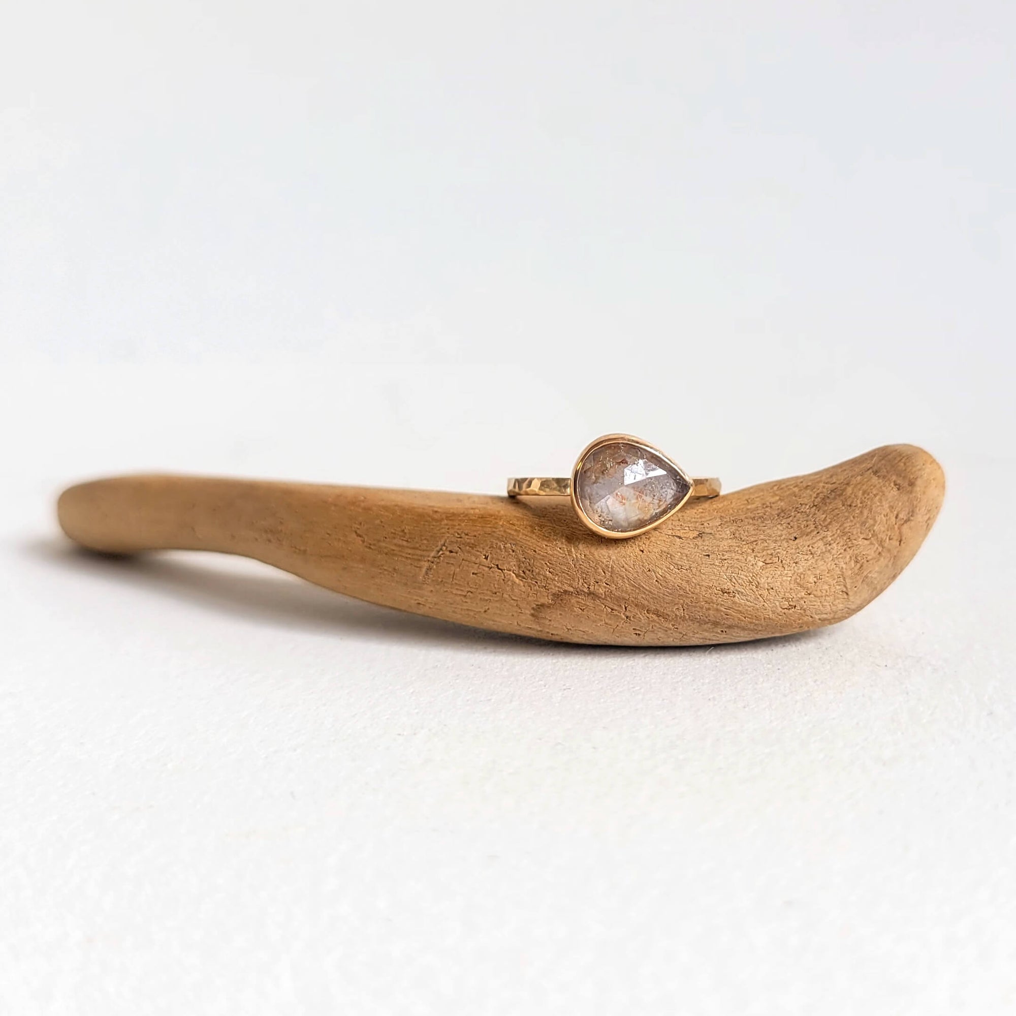 Rustic Purple Sapphire in Yellow Gold