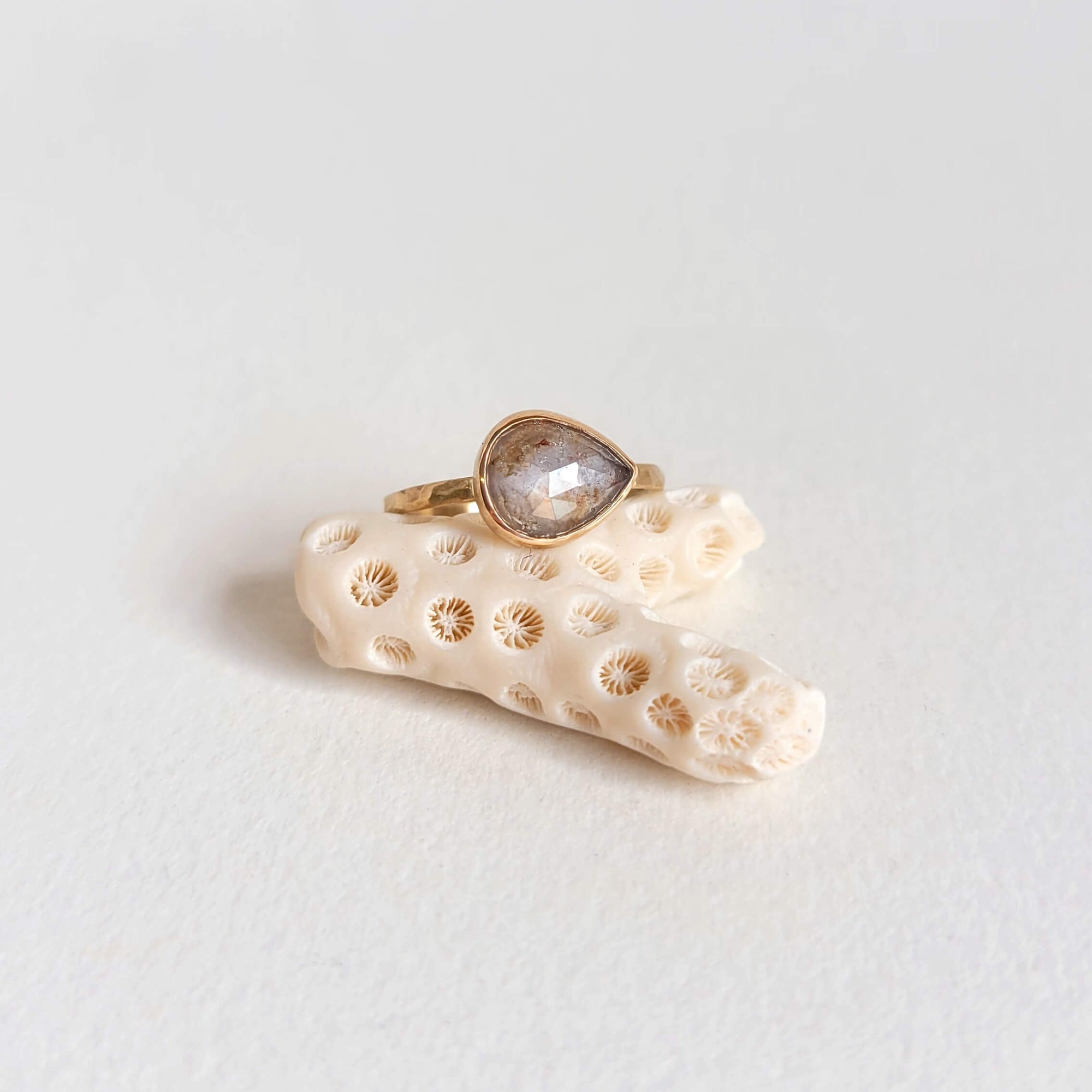Rustic Purple Sapphire in Yellow Gold