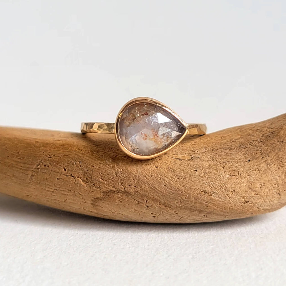 Rustic Purple Sapphire in Yellow Gold