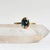 Blue Oval Rosecut Sapphire Ring in Yellow Gold