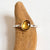 Irregular Yellow Sapphire Ring in Yellow Gold and Silver