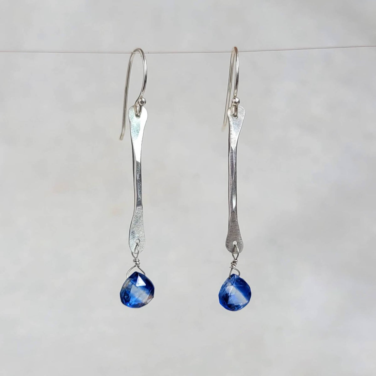 Twig Earrings with Kyanite Drops