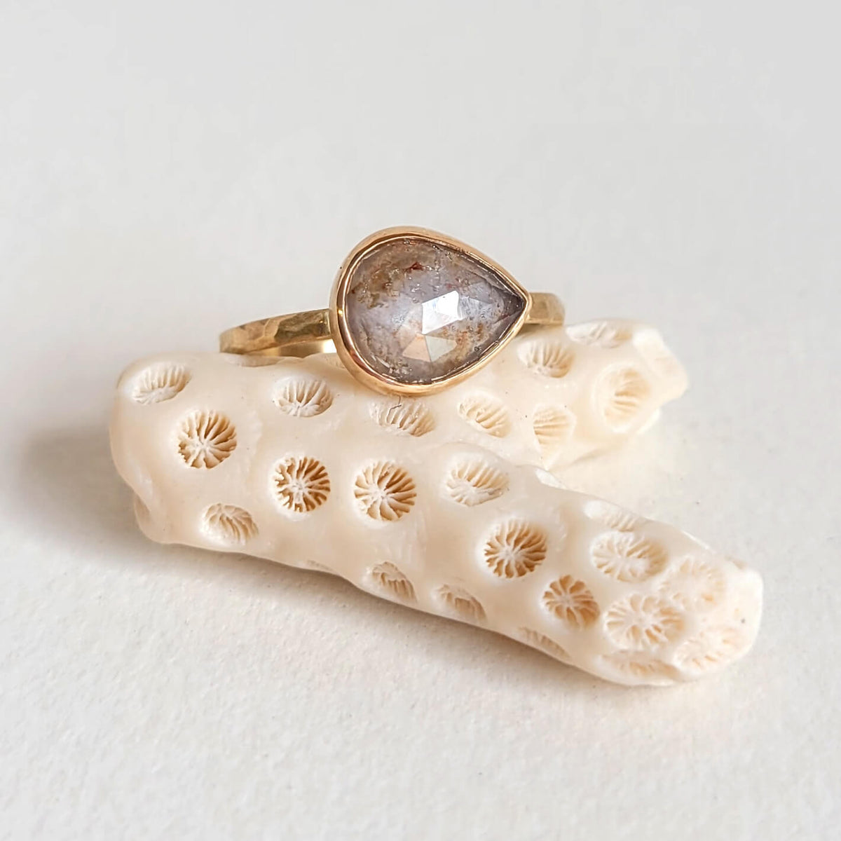 Rustic Purple Sapphire in Yellow Gold