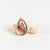 Red Rutile Rosecut Quartz and Yellow Gold Necklace