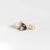 Black Tourmalated Rosecut Quartz and Yellow Gold Necklace