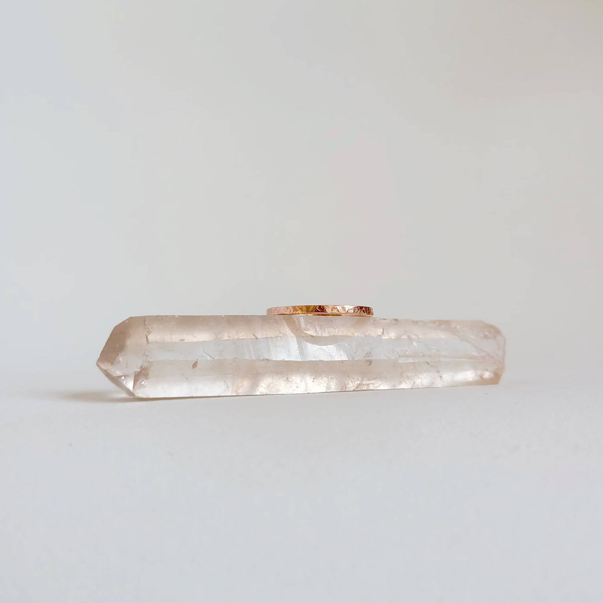 Raw Silk Rose Gold Stacking Band