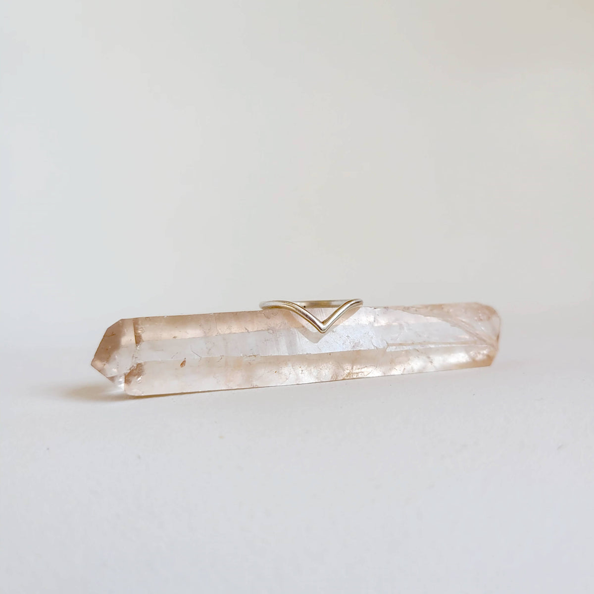 Chevron Contour Band in Sterling Silver