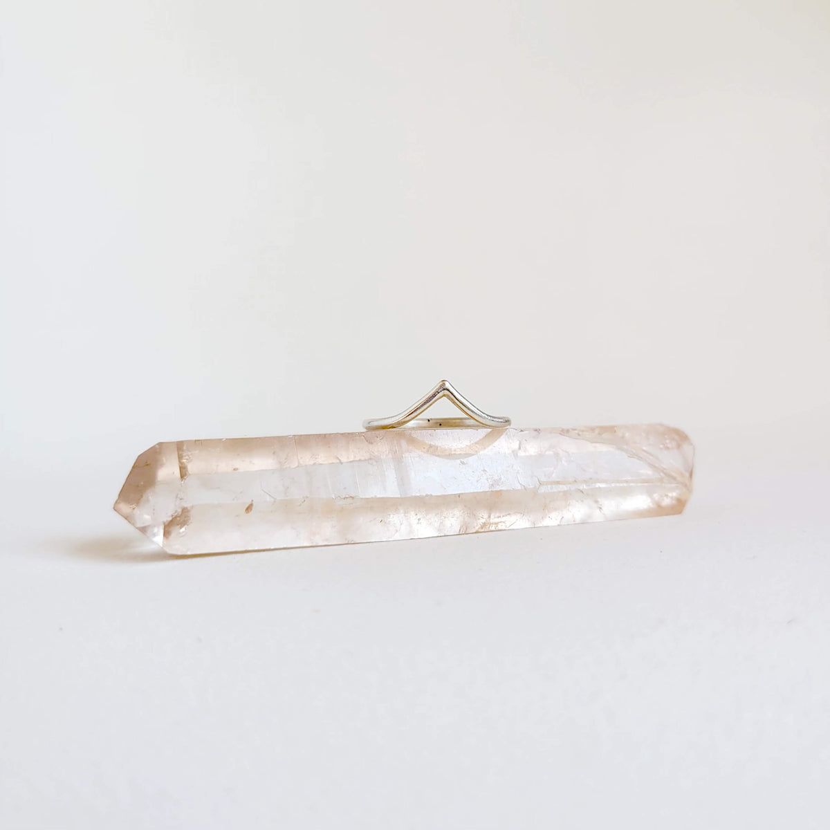 Chevron Contour Band in Sterling Silver