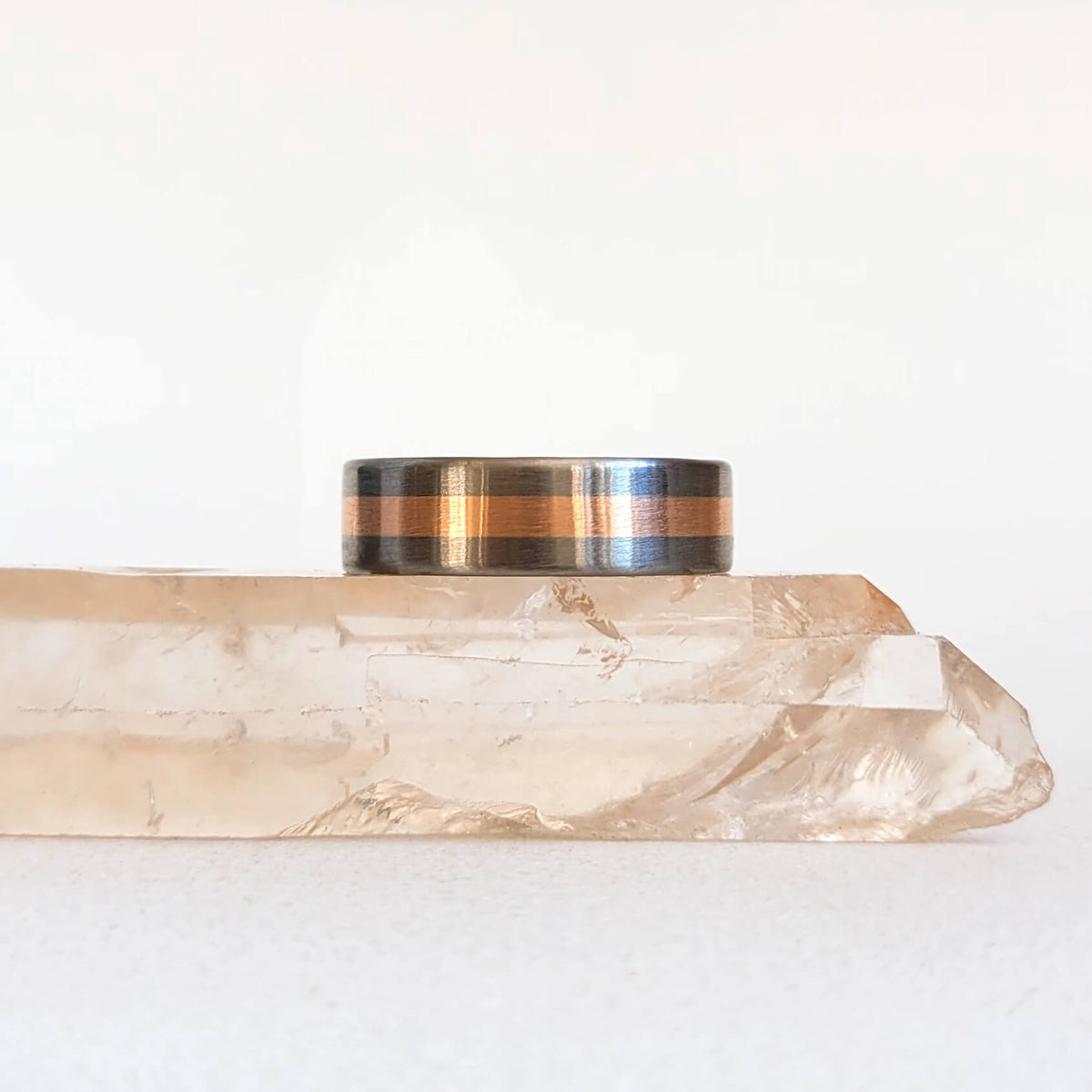 6mm Band in Palladium and 14k Rose Gold