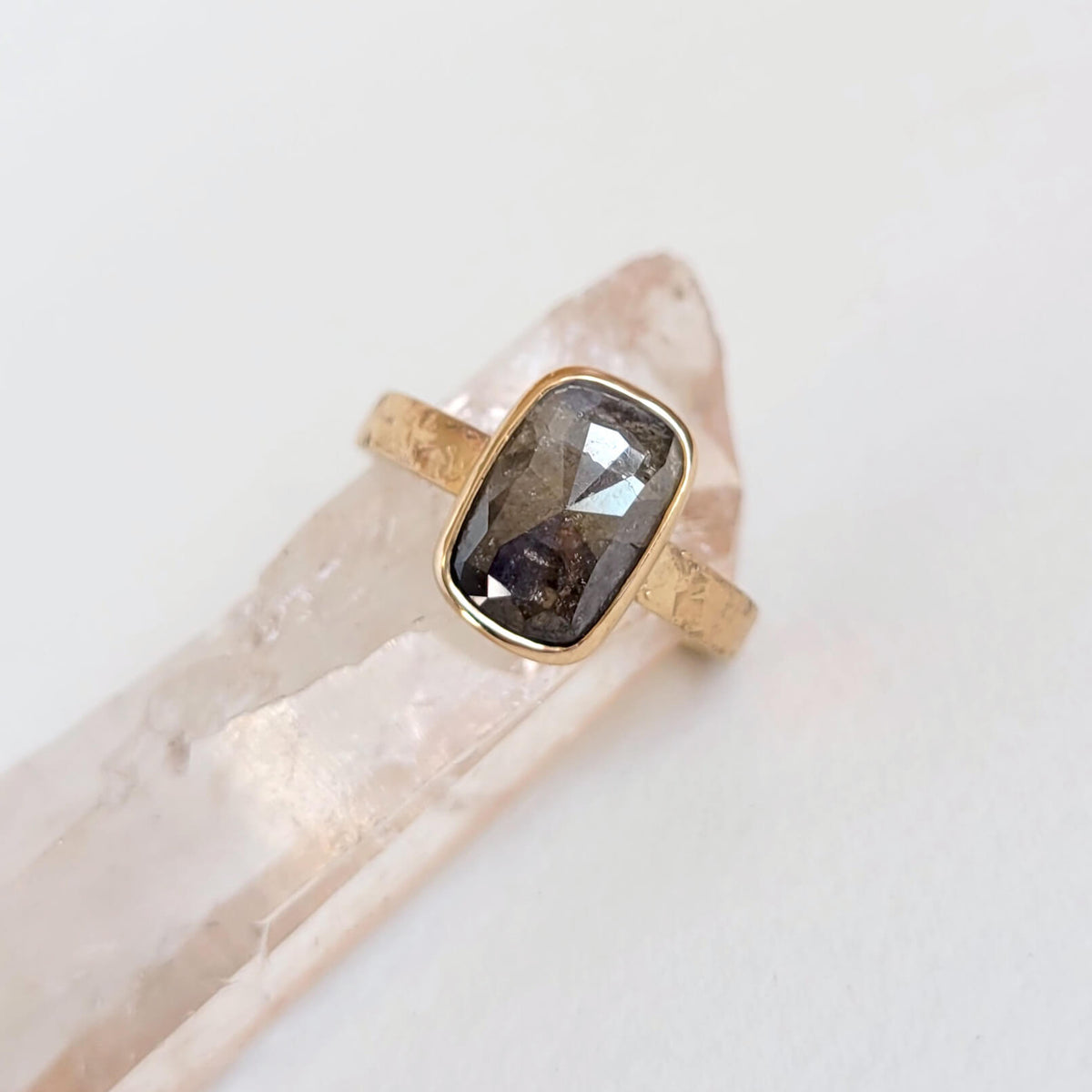 Ombré Brown Diamond Ring in Yellow Gold