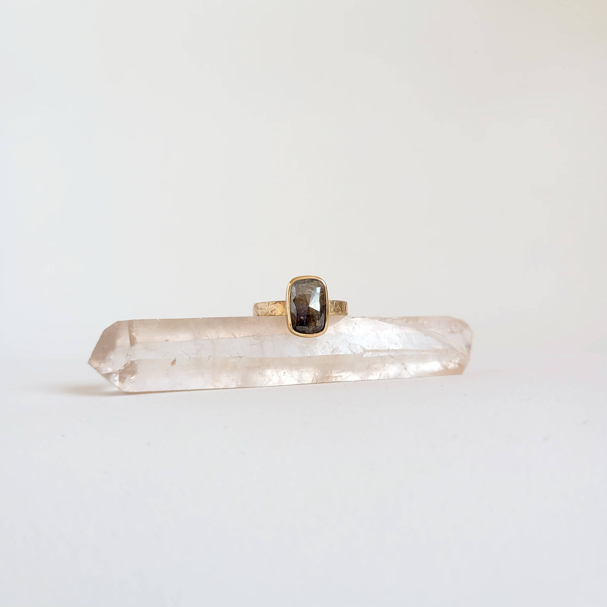 Ombré Brown Diamond Ring in Yellow Gold