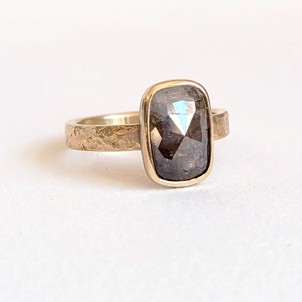 Ombré Brown Diamond Ring in Yellow Gold