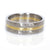 Hammered palladium and yellow gold wedding band. Handmade by EC Design Jewelry using recycled metal.
