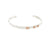 Hammered silver cuff with rose gold and diamond accent. Handmade by EC Design Jewelry in Minneapolis, MN.