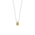 Yellow gold square cell pendant with champagne diamond. Handmade by EC Design Studio in Minneapolis, MN using recycled metal and conflict-free stone.