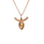 Taurus Pendant in 14k Rose Gold with a Yellow Diamond