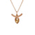 Taurus Pendant in 14k Rose Gold with a Yellow Diamond