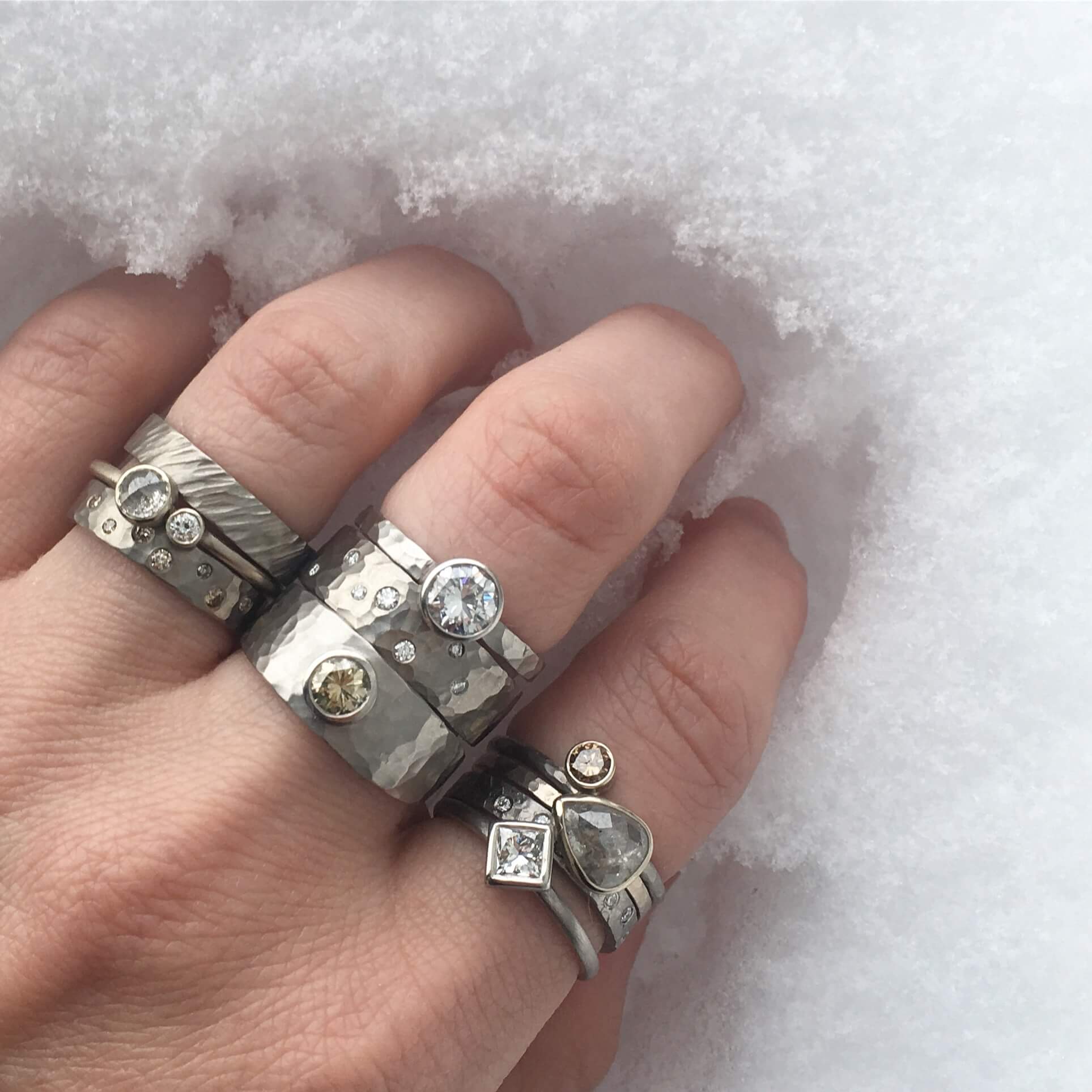 Modern Knot Edgeless Pave Engagement Ring #102374 - Seattle Bellevue |  Joseph Jewelry | Pave engagement ring, Unique engagement rings, Beautiful  wedding rings