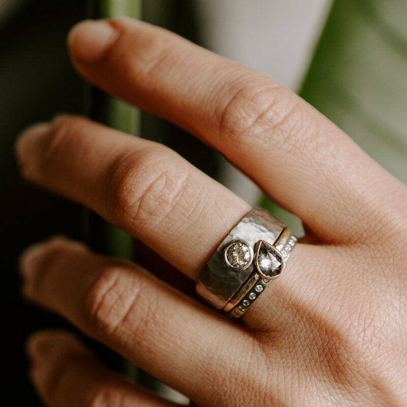 Recycled Palladium Men's Wedding Band 7mm x 1.5 mm - Modern, Simple,  Minimal - White Metal - Matte Finish | Mens wedding rings, Rings for men,  Custom wedding rings