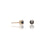 Inverted black diamond and yellow gold stud earrings. Handmade by EC Design Studio in Minneapolis, MN using recycled metal and conflict-free stones.