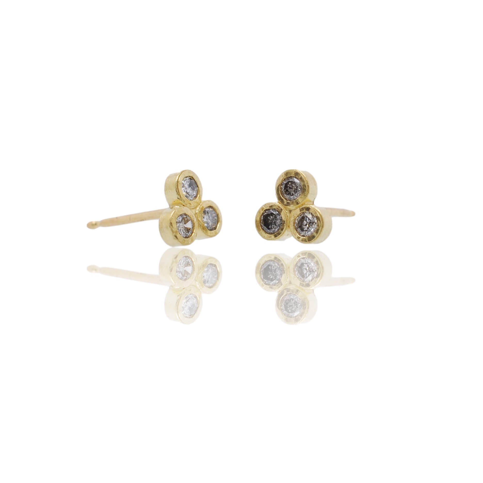 3-Stone Round Stud Earring - Desert Diamonds Jewelry