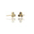 Salt and pepper diamond stud earrings in yellow gold. Handmade by EC Design Studio in Minneapolis, MN using recycled metal and conflict-free stones.
